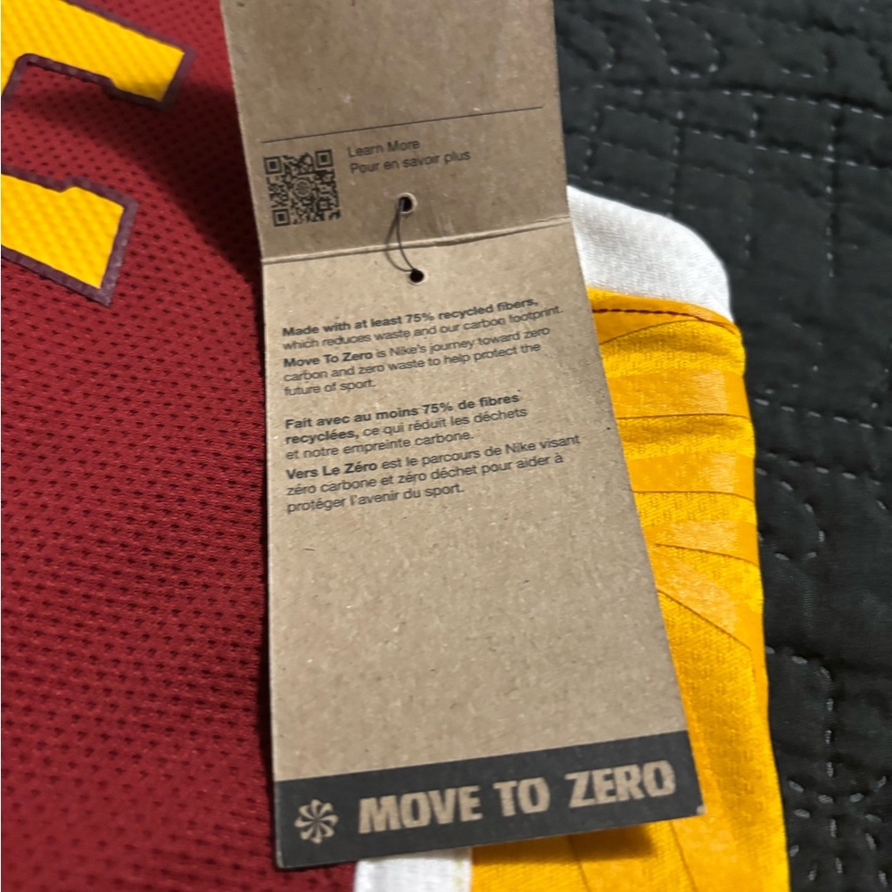 Nike Burgundy and Yellow Kids Basketball Jersey - Picture 5 of 6